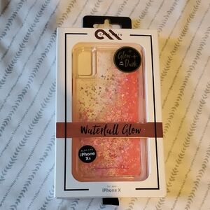 Case-Mate Waterfall Glow iPhone X/XS Case - Pink and Gold